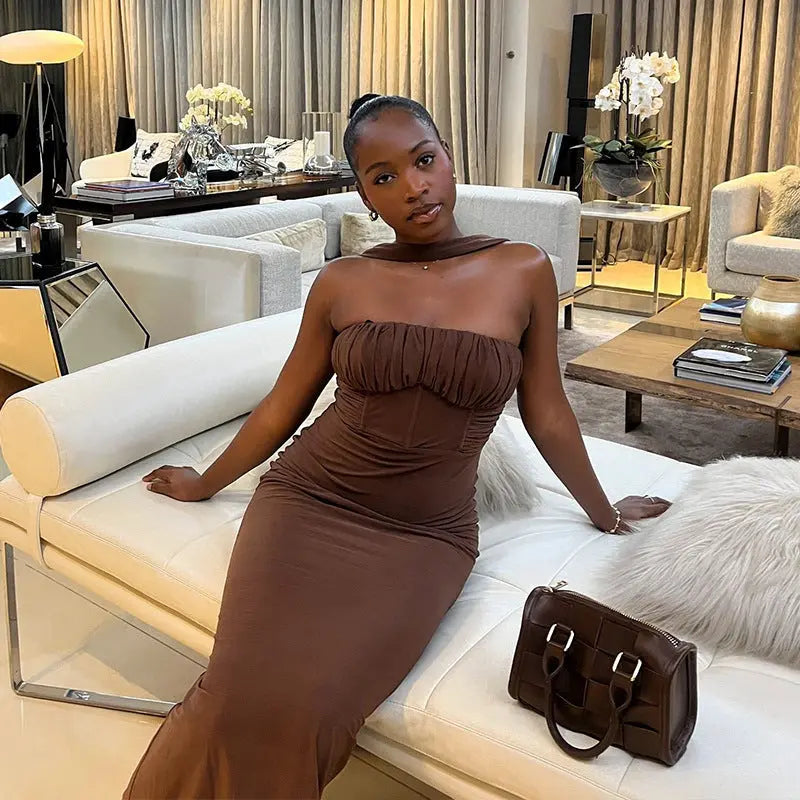 Women's Fashion Dress Tube Top Halter 