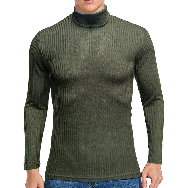 Men's Sweater High-neck Warm Long-sleeved T-shirt Sweater