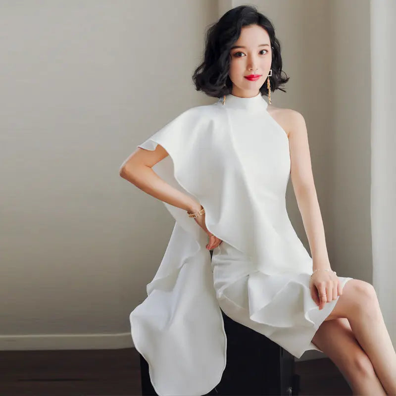 Party party white short evening dress 