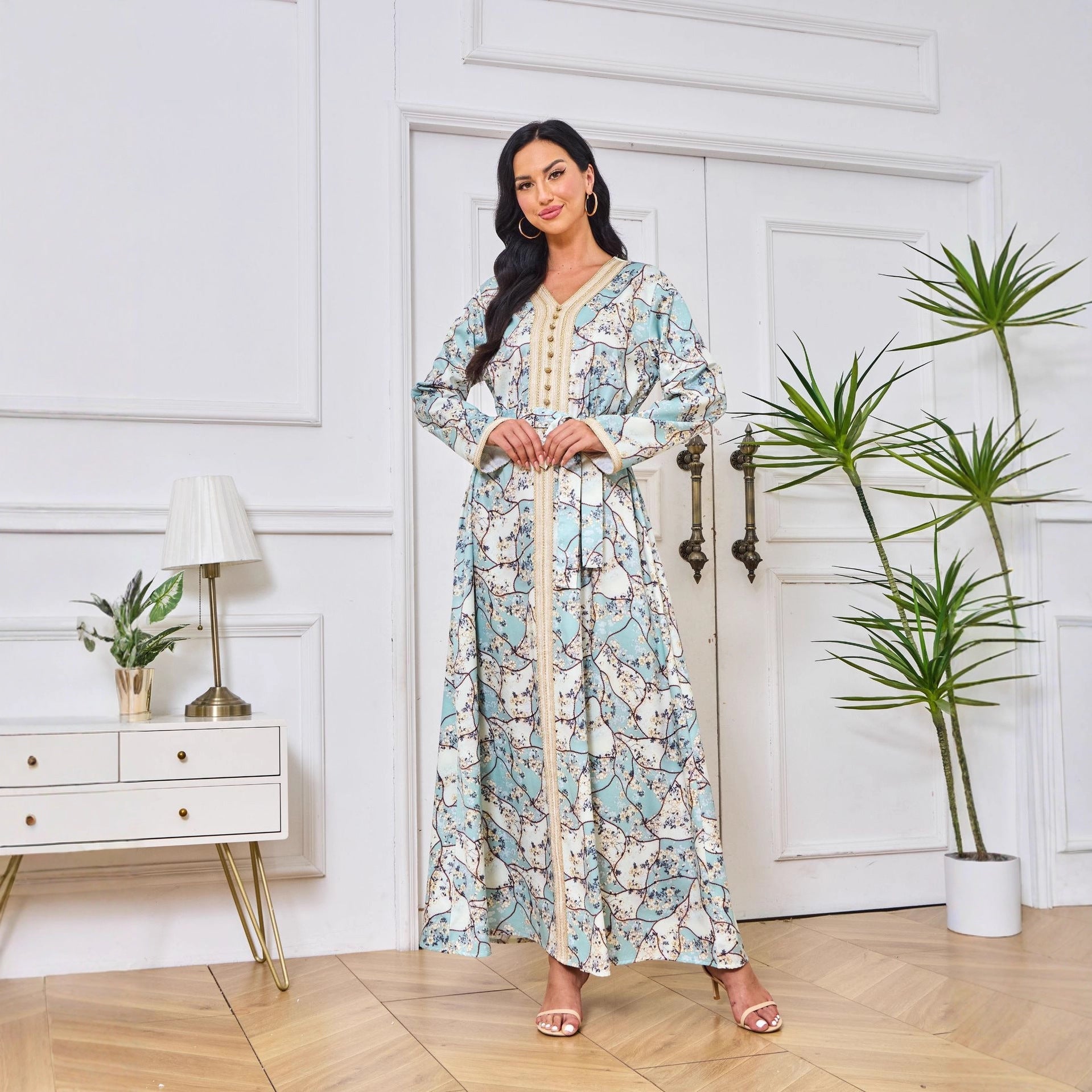 Dubai Abaya Gown Dress With Printed Hot-stone And Embroidered Detailing  Dubai Abaya Gown Dress With Printed Hot-stone And Embroidered Detailing Dubai Abaya Gown Dress With Printed Hot-stone And Embroidered Detailing Dubai Abaya Gown Dress With Printed Hot-stone And Embroidered Detailing Zenzi Style