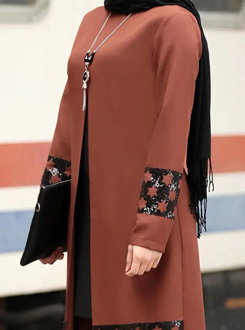 Muslim Women's Middle Eastern New Suit Dubai Abaya 