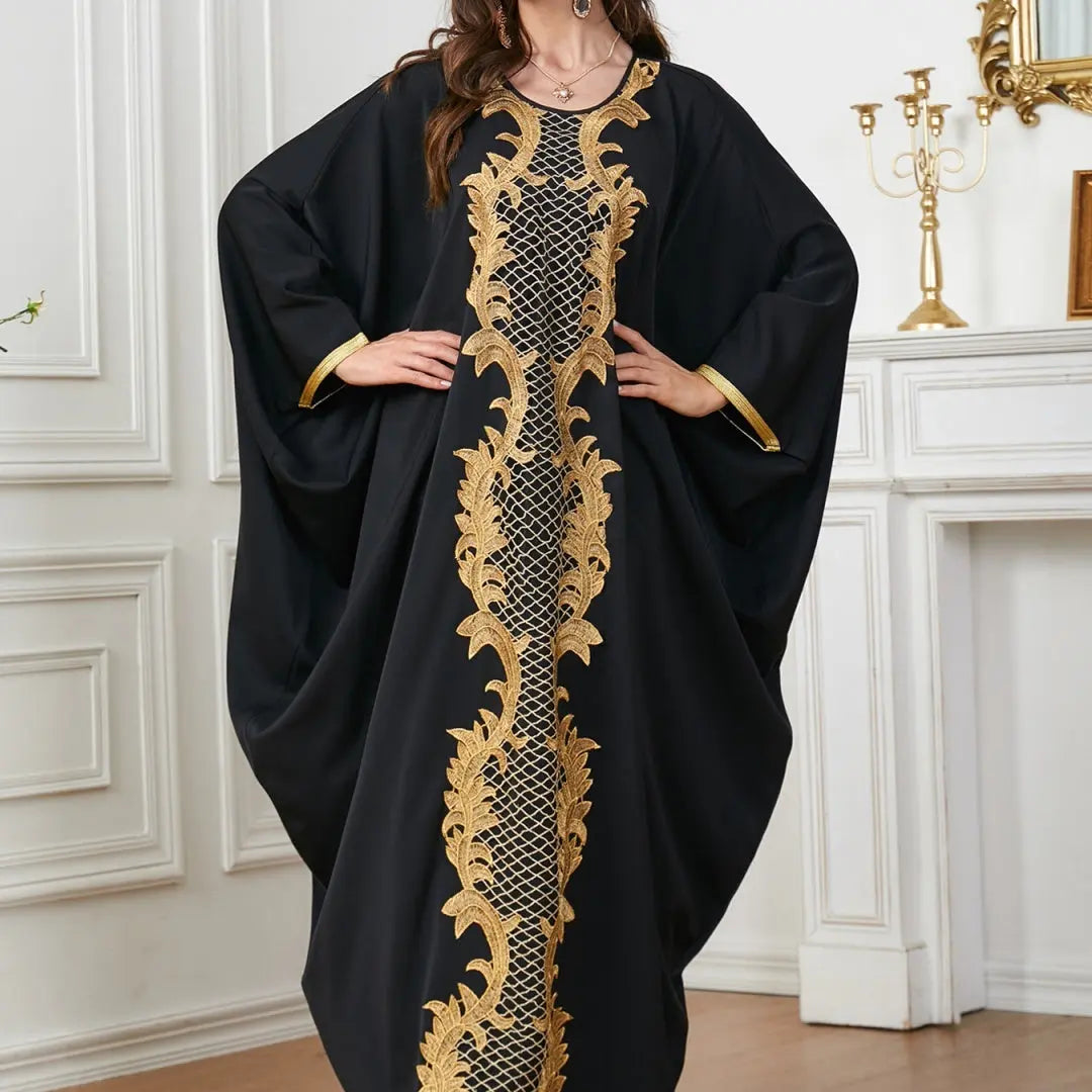 Muslim Djellaba Women's Batwing Sleeve Abaya Dress 