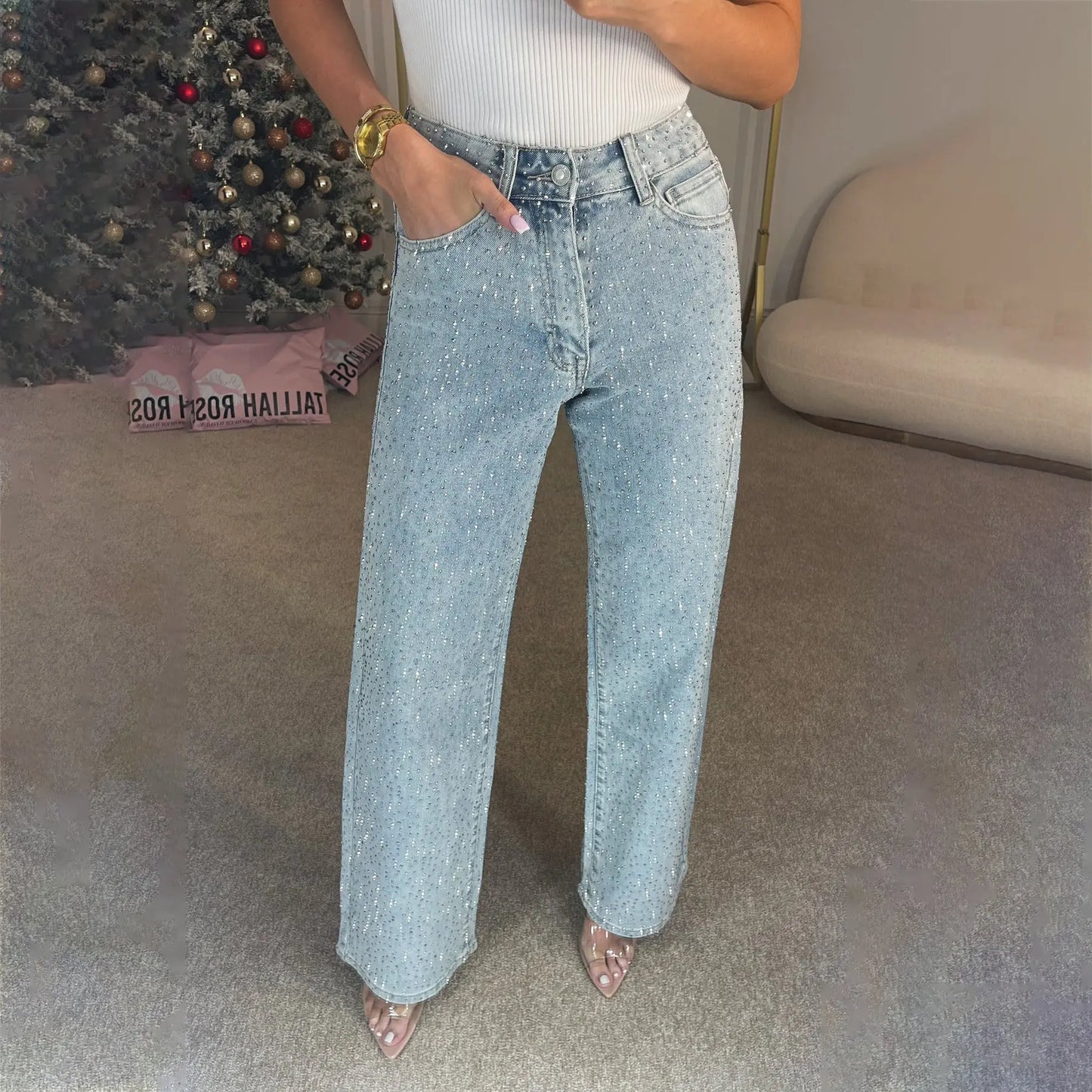 Summer High Waist All-matching Pants Women's Denim 