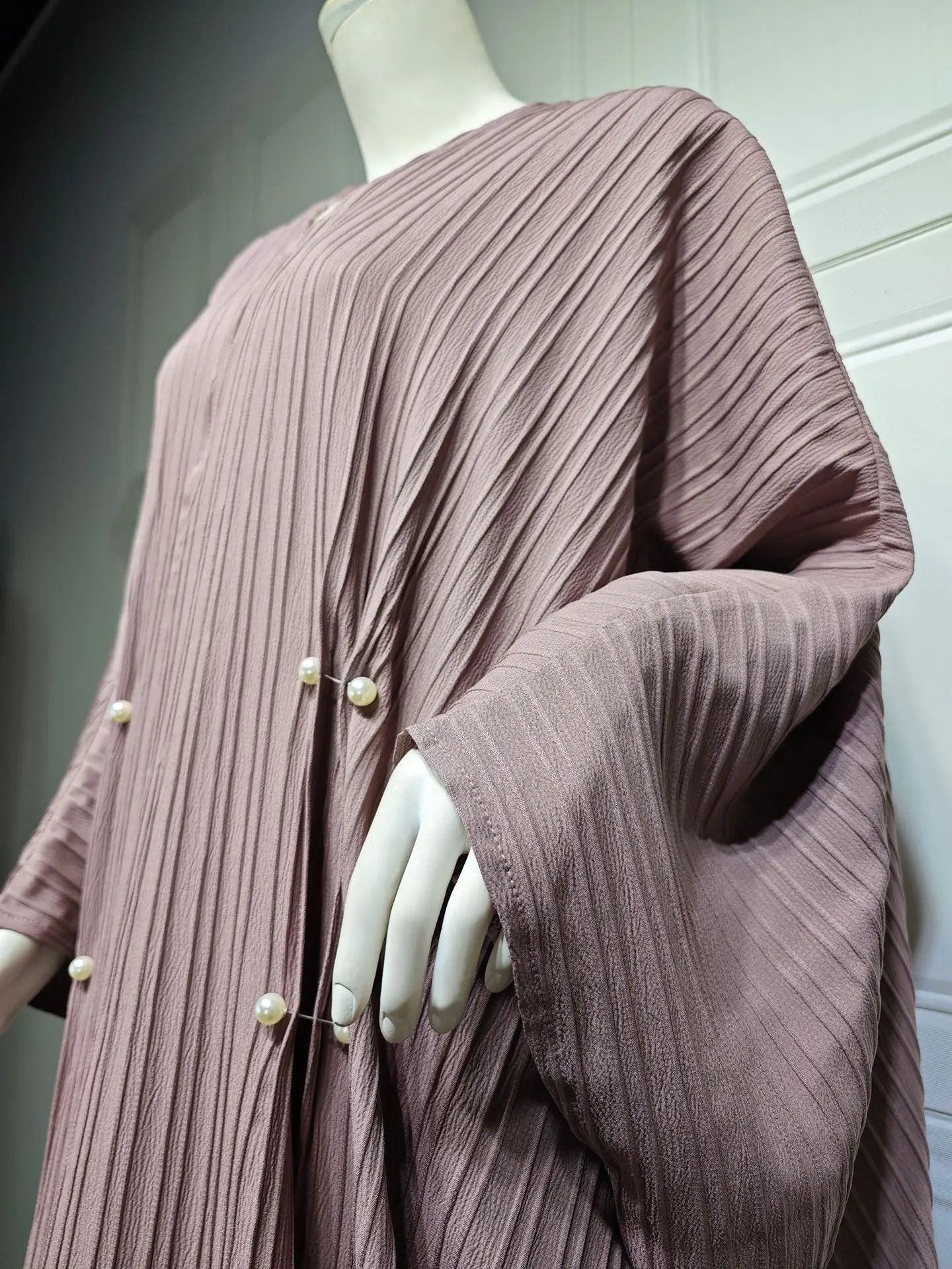 Muslim Women's Wear Modest Modern Fashion Turkish Striped Casual Plus Size Abaya Cardigan Robe 