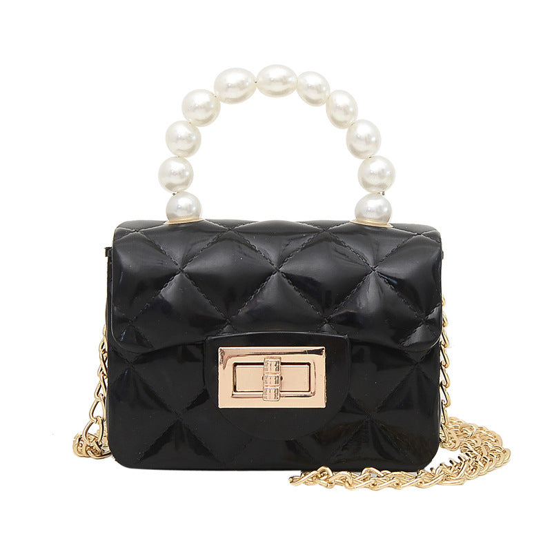 Summer New Pearl Hand Chain Small Square Bag