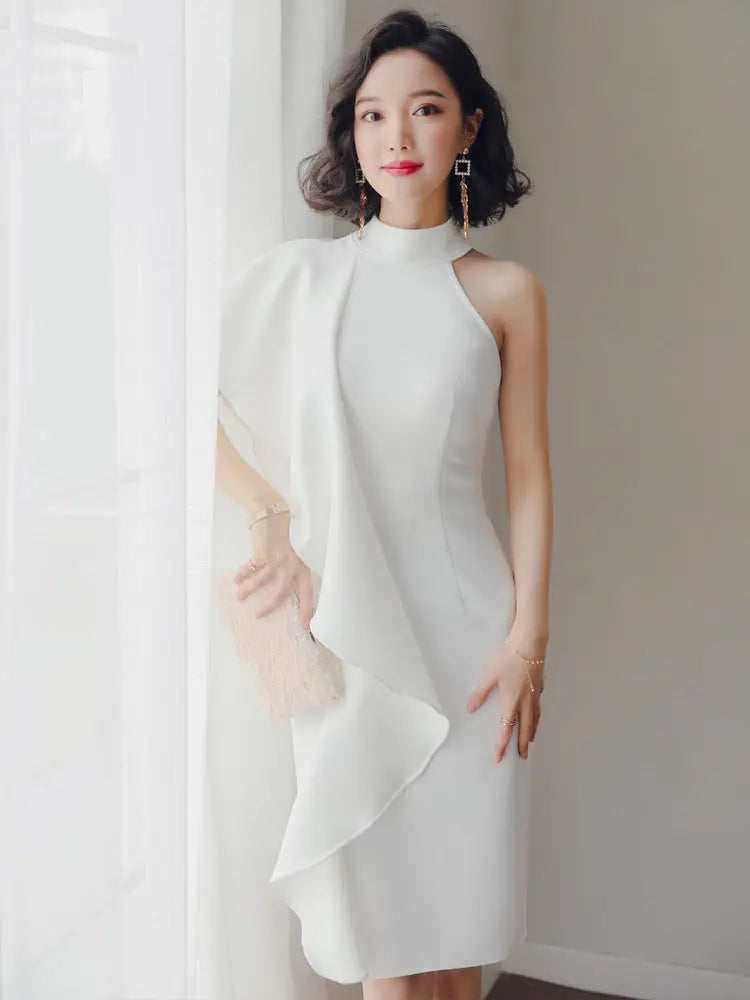 Party party white short evening dress 