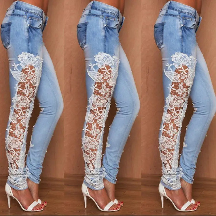 Lace jeans 