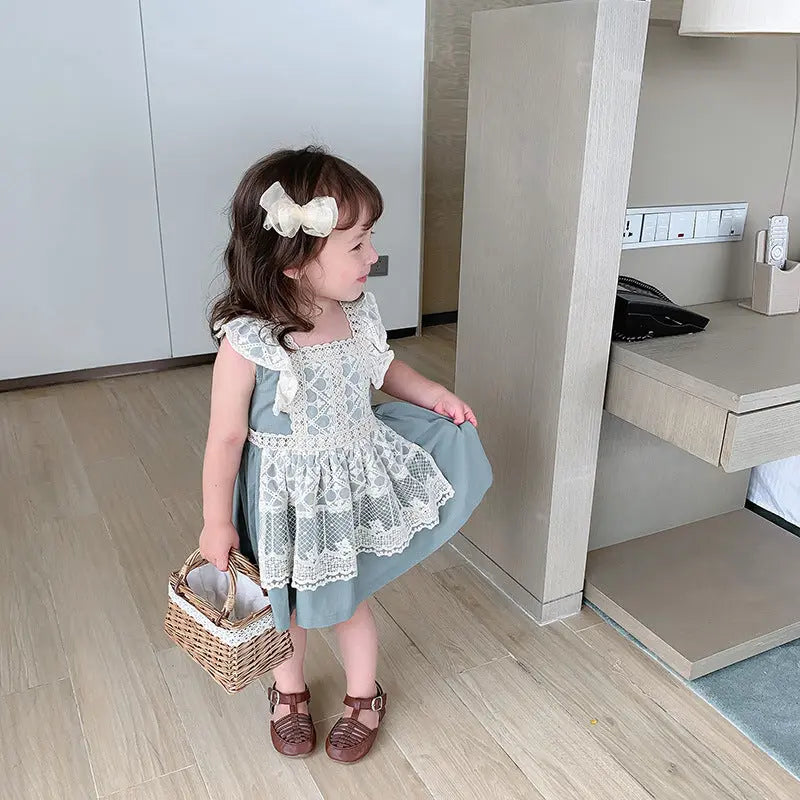 Girl's lace dress baby princess dress 