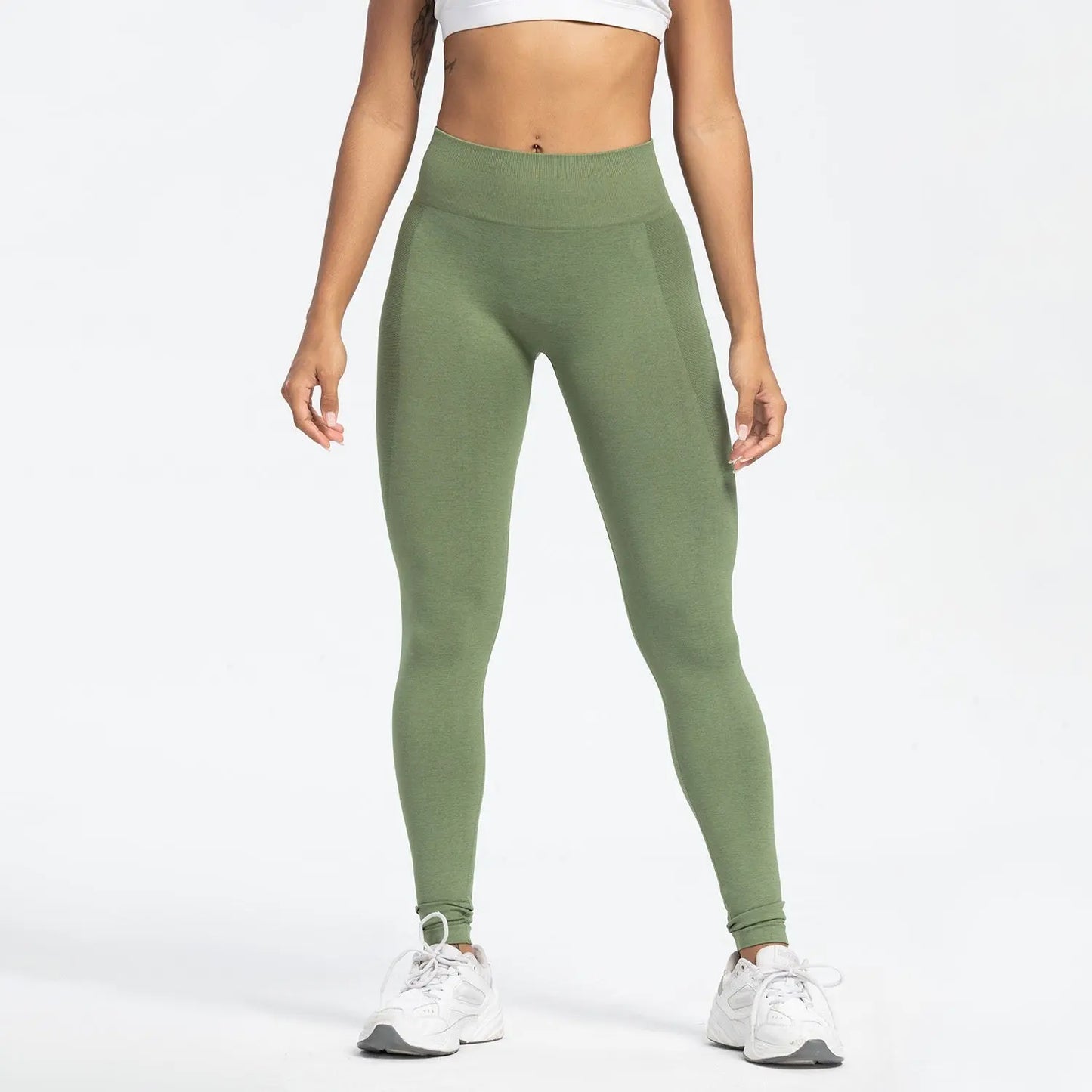 Women's Sports Fitness Pants Seamless Hip Raise High Waist Yoga Pants 