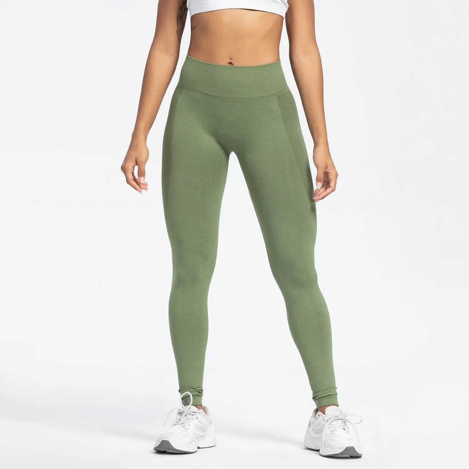 Women's Sports Fitness Pants Seamless Hip Raise High Waist Yoga Pants 