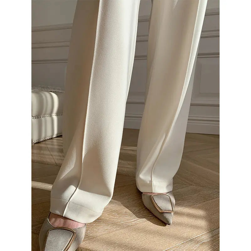 Women's High Waist Straight Loose Slim Pants 