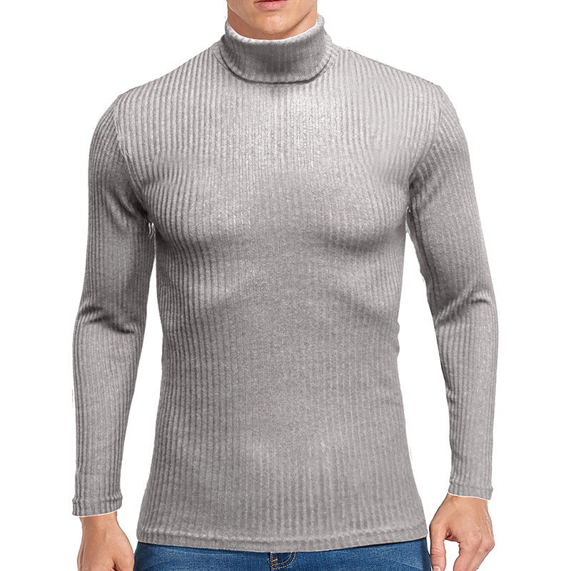 Men's Sweater High-neck Warm Long-sleeved T-shirt Sweater