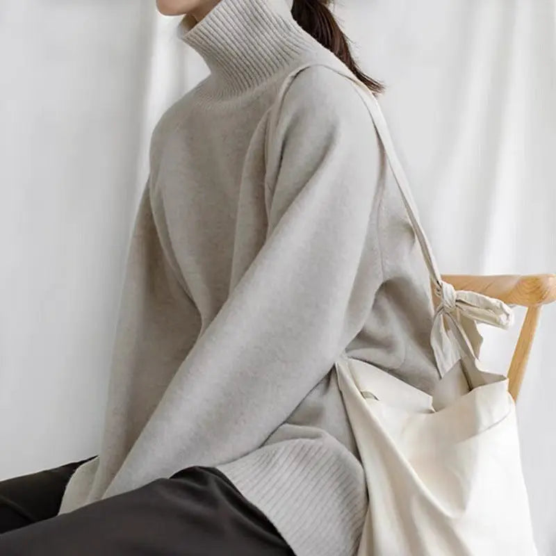 Women's Turtleneck Autumn And Winter Thickening Inner Wear Base Cashmere Sweater Sweater 