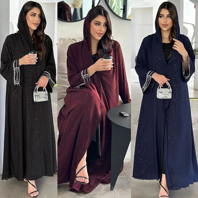 Muslim Modest Women's Arab Abaya Cardigan Robe 