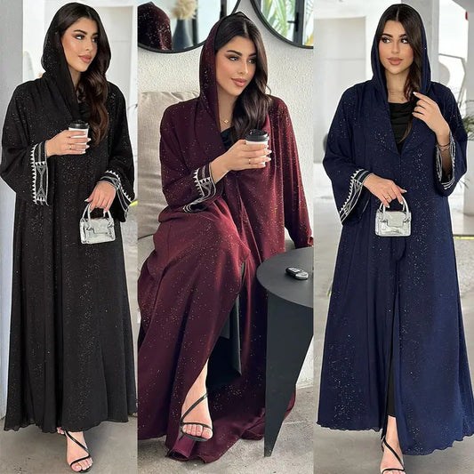 Muslim Modest Women's Arab Abaya Cardigan Robe 