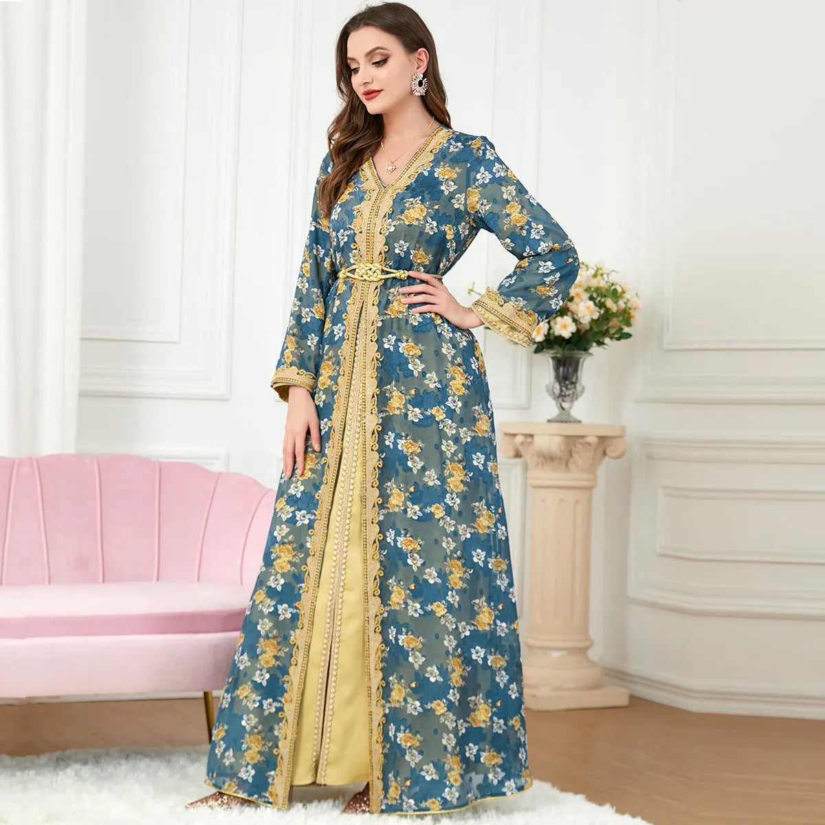 Women's Muslim Clothing Set Fashion Robe 