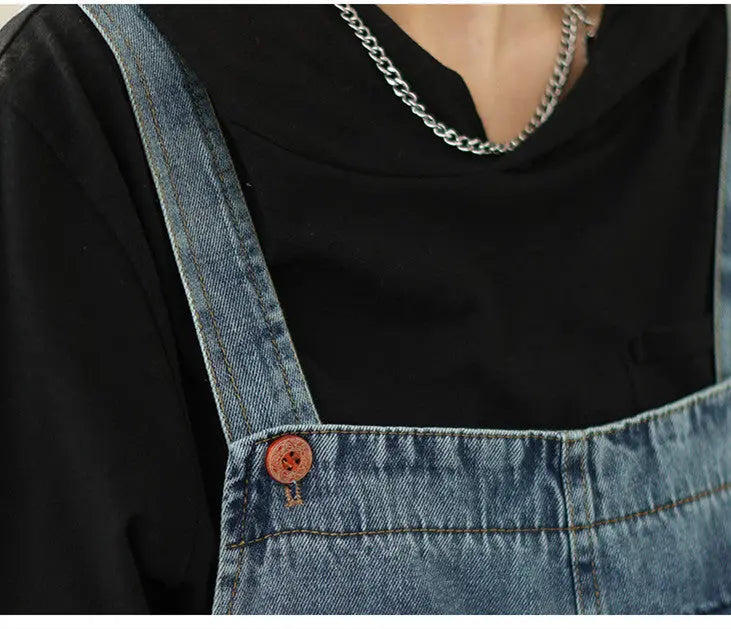 New Real Time Denim Casual Strap Pants For Women 