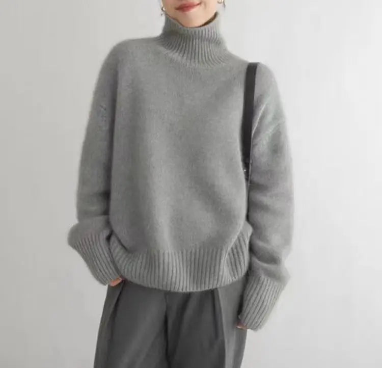 Women's Turtleneck Autumn And Winter Thickening Inner Wear Base Cashmere Sweater Sweater 