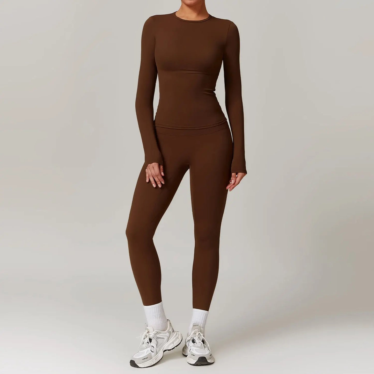 Tight-fitting Brushed Yoga Suit Quick-drying Fitness Clothes 