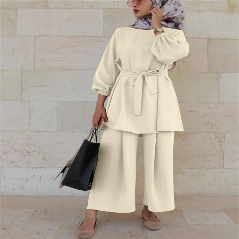 Mubarek Two-pieces Muslim Sets Abaya Turkey Hijab Dress Caftan Kaftans 
