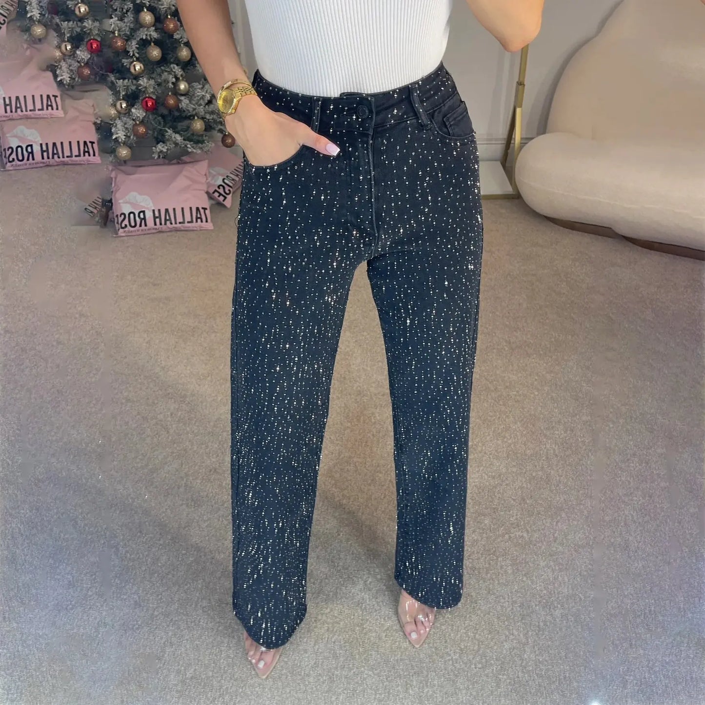 Summer High Waist All-matching Pants Women's Denim 