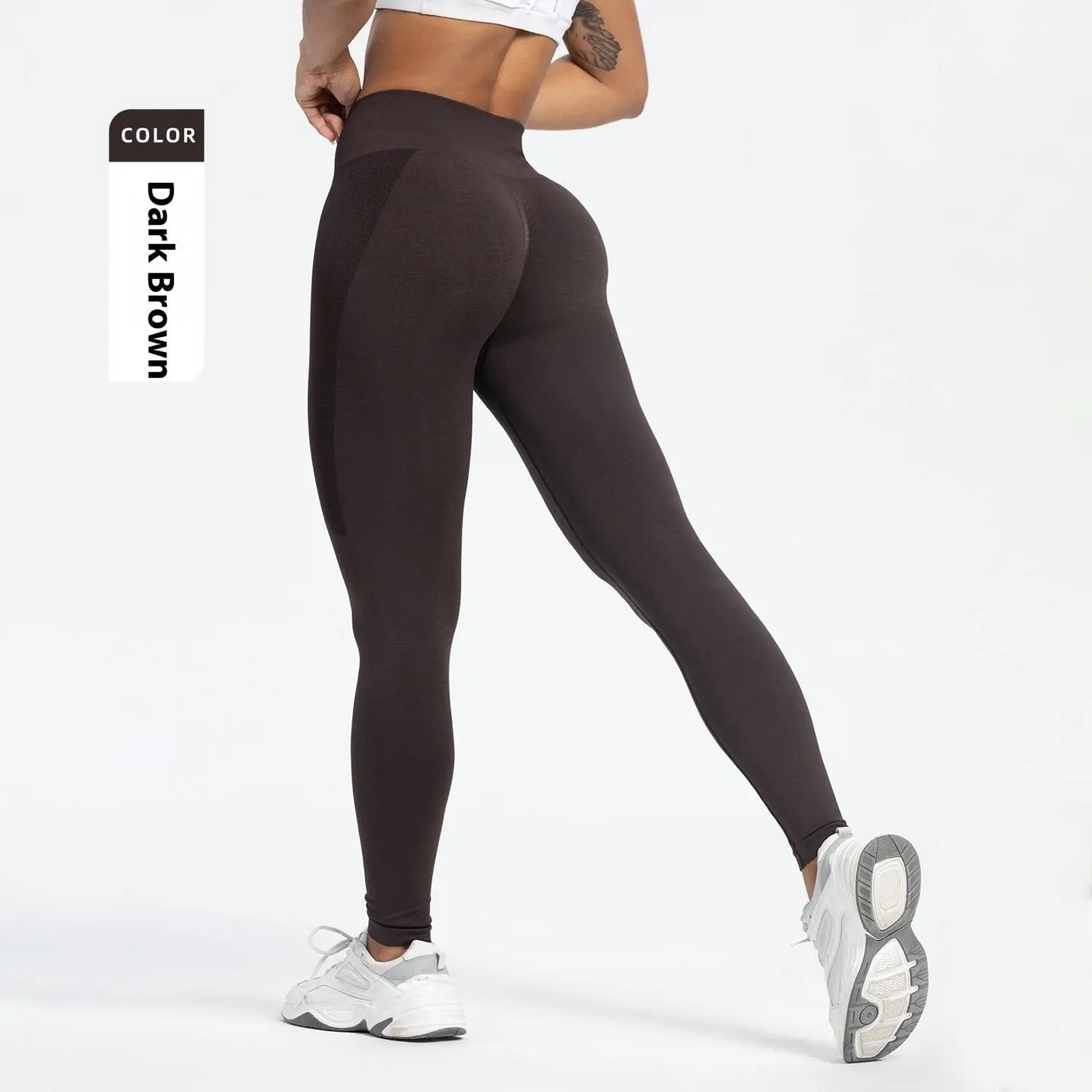 Women's Sports Fitness Pants Seamless Hip Raise High Waist Yoga Pants 