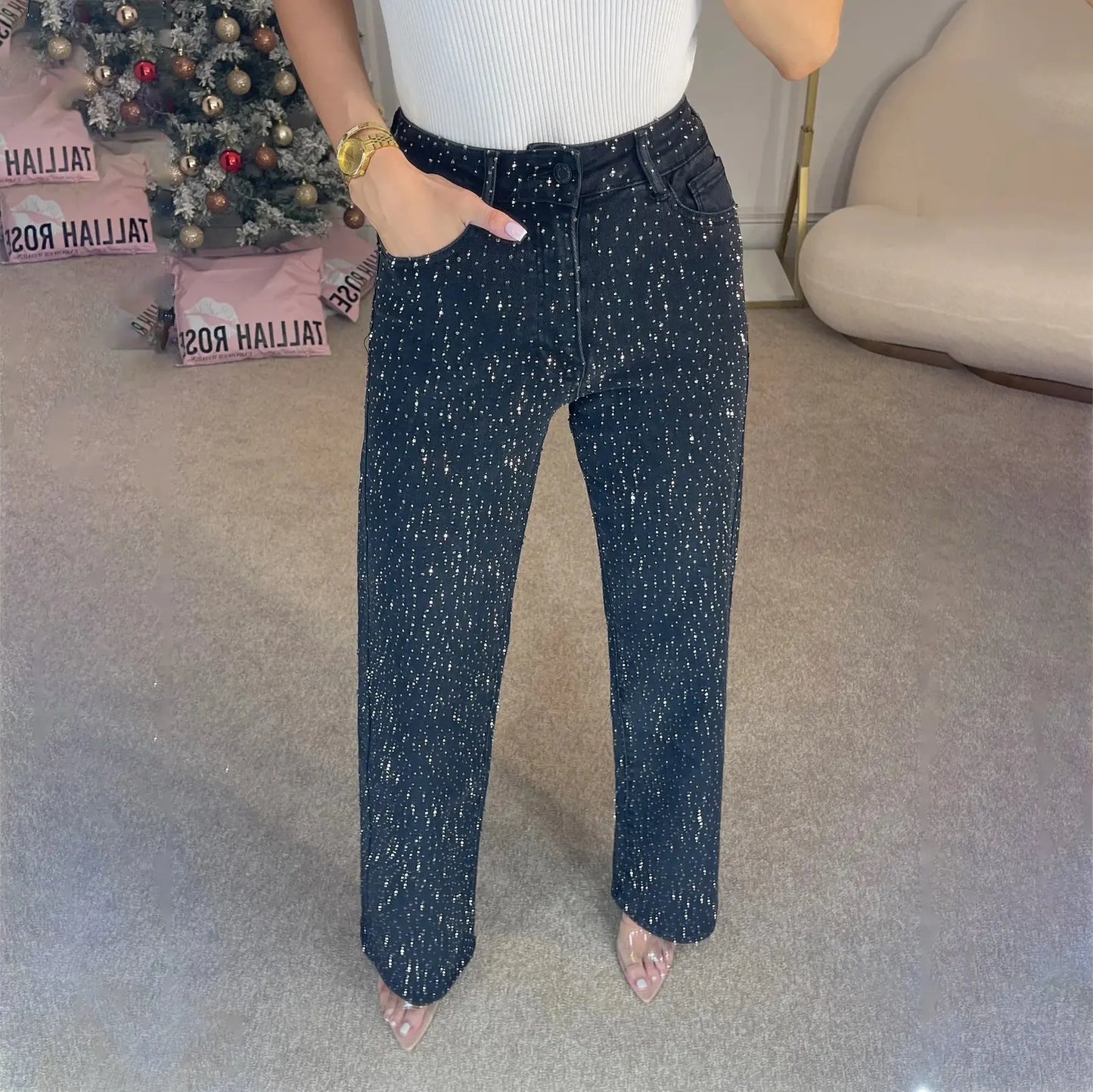 Summer High Waist All-matching Pants Women's Denim 