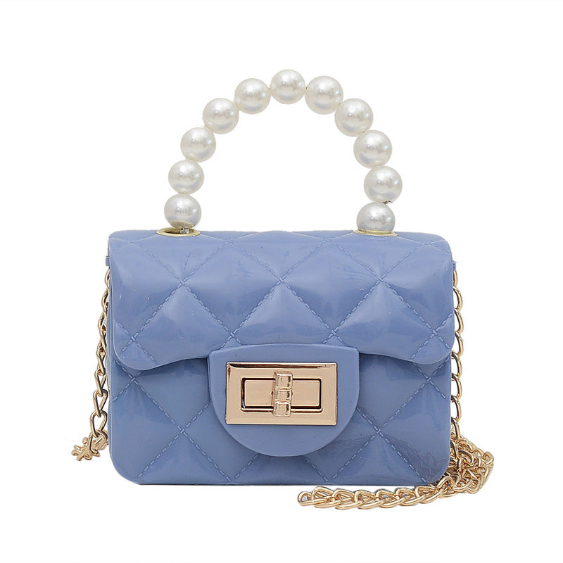 Summer New Pearl Hand Chain Small Square Bag