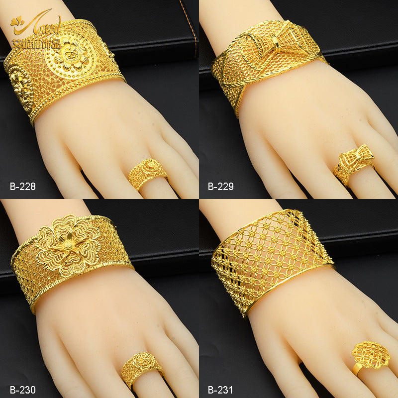 Women's Alluvial Gold Bracelet Ring Ornament