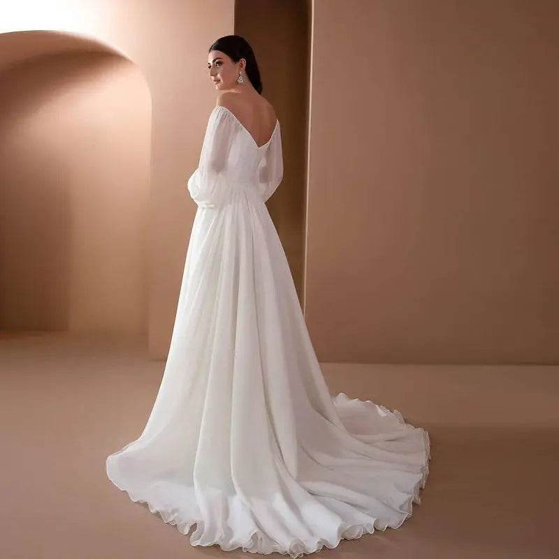 New Product Collar Dress Slim Solid Color Long Dress 