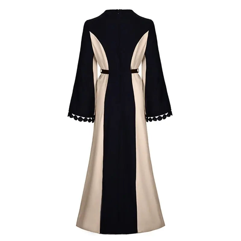 Middle Eastern lace patchwork abaya 