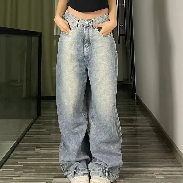 Fashion Fashion Design Straight Loose Wide-leg Bell-bottoms 