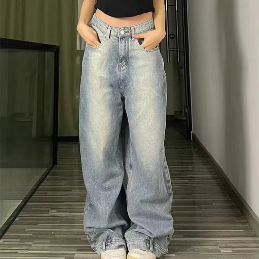 Fashion Fashion Design Straight Loose Wide-leg Bell-bottoms 