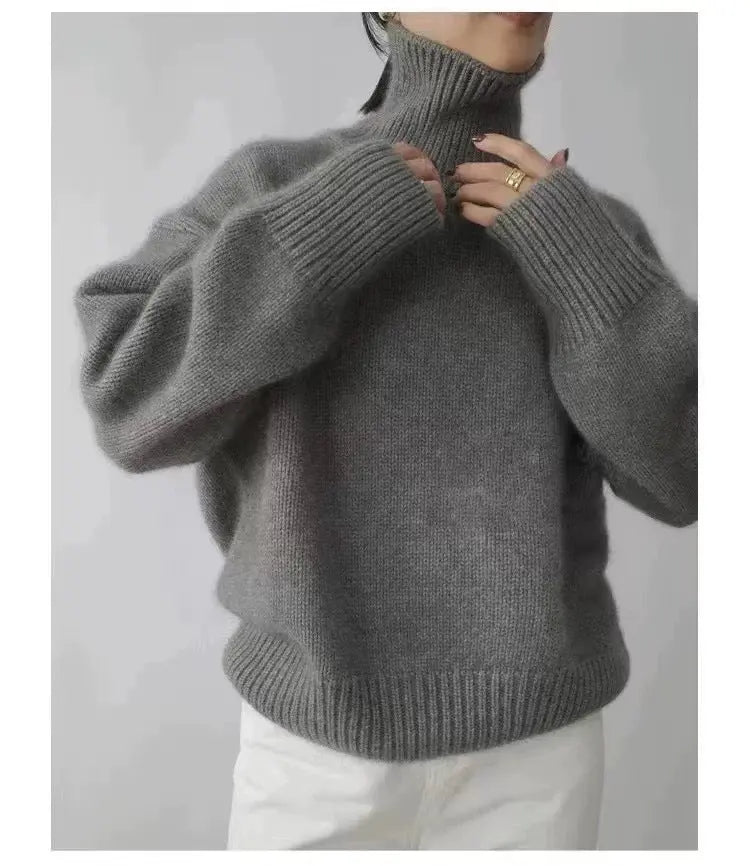 Women's Turtleneck Autumn And Winter Thickening Inner Wear Base Cashmere Sweater Sweater 