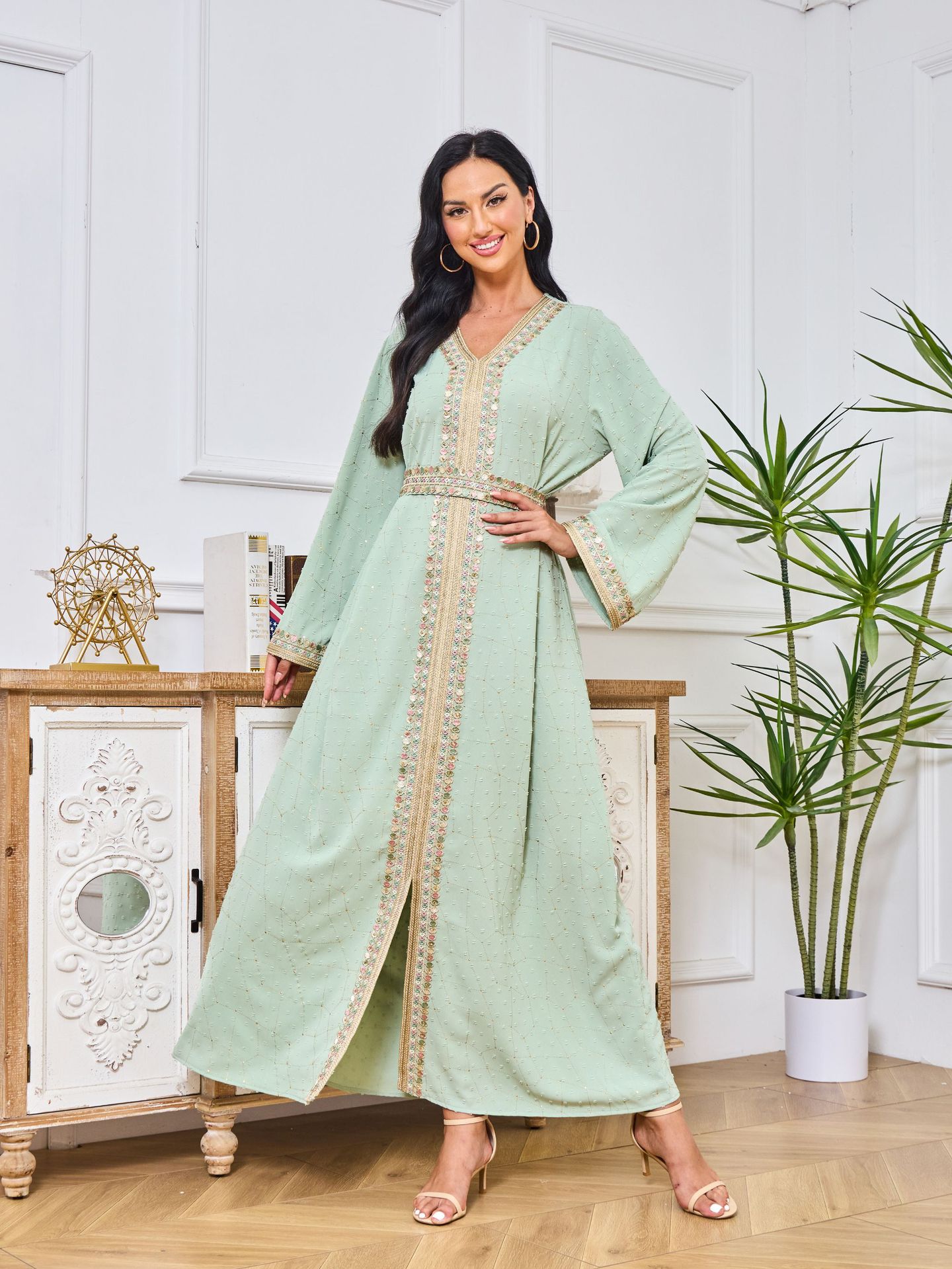 Dubai Abaya Gown Dress With Printed Hot-stone And Embroidered Detailing  Dubai Abaya Gown Dress With Printed Hot-stone And Embroidered Detailing Dubai Abaya Gown Dress With Printed Hot-stone And Embroidered Detailing Dubai Abaya Gown Dress With Printed Hot-stone And Embroidered Detailing Zenzi Style