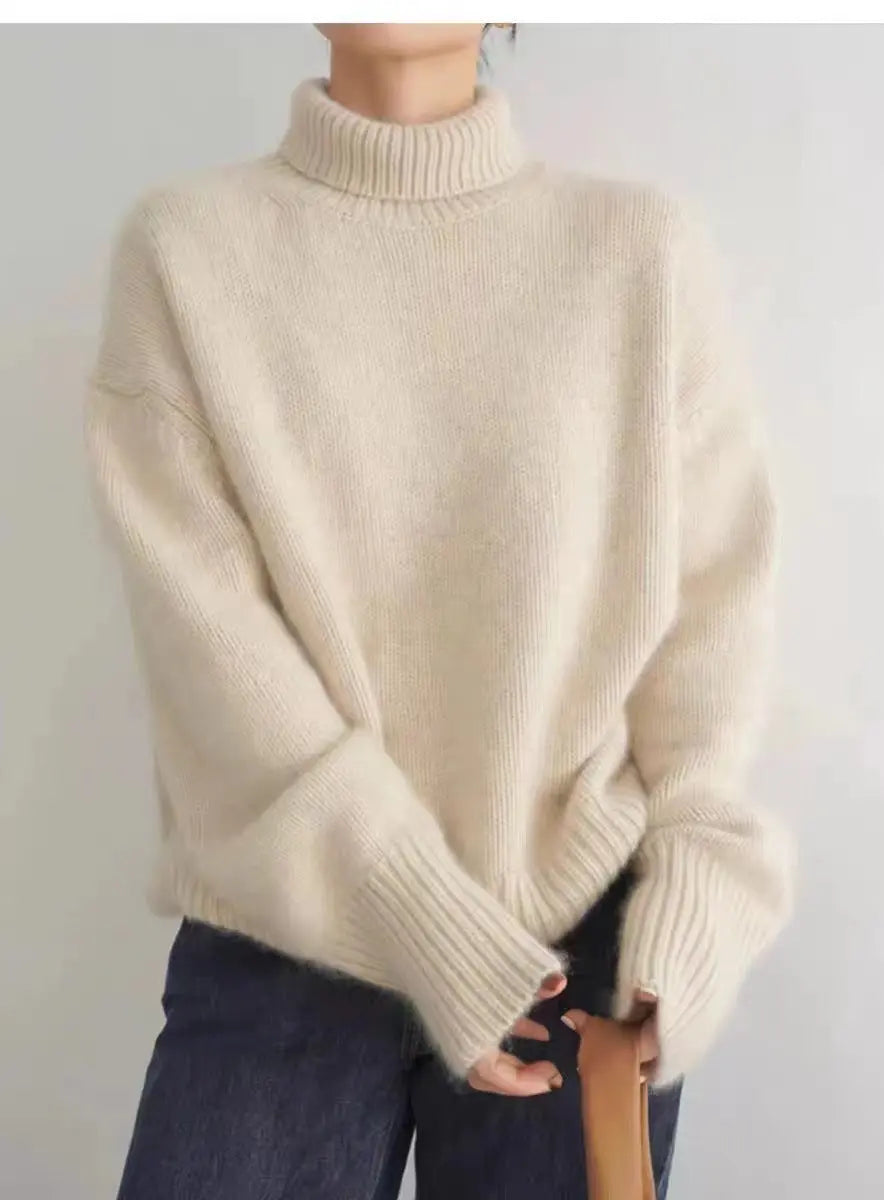 Women's Turtleneck Autumn And Winter Thickening Inner Wear Base Cashmere Sweater Sweater 