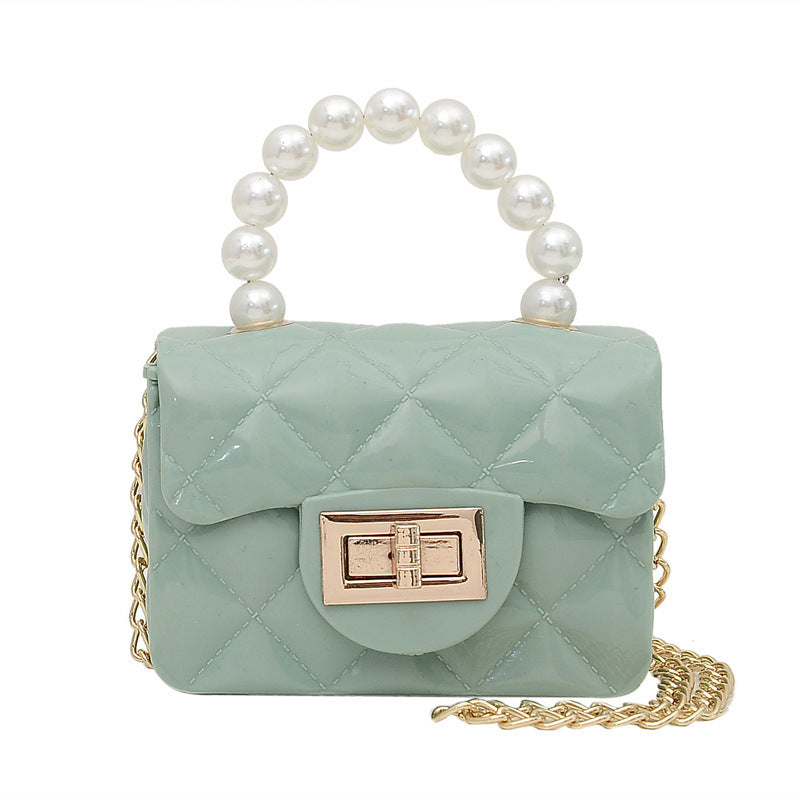 Summer New Pearl Hand Chain Small Square Bag