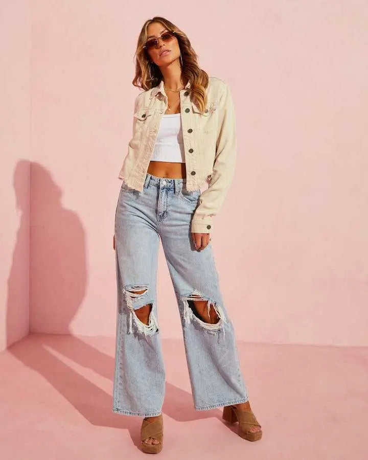 Ripped Slimming Jeans For Women 