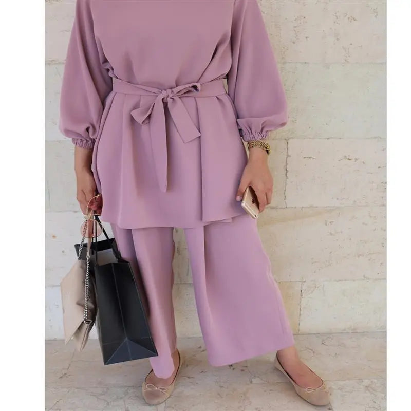 Mubarek Two-pieces Muslim Sets Abaya Turkey Hijab Dress Caftan Kaftans 