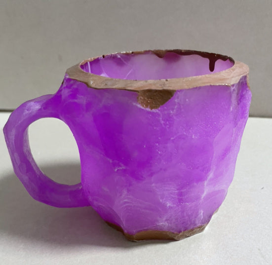 Crystal Coffee Mugs With Handles Elegant Fake Mineral Crystal Cup