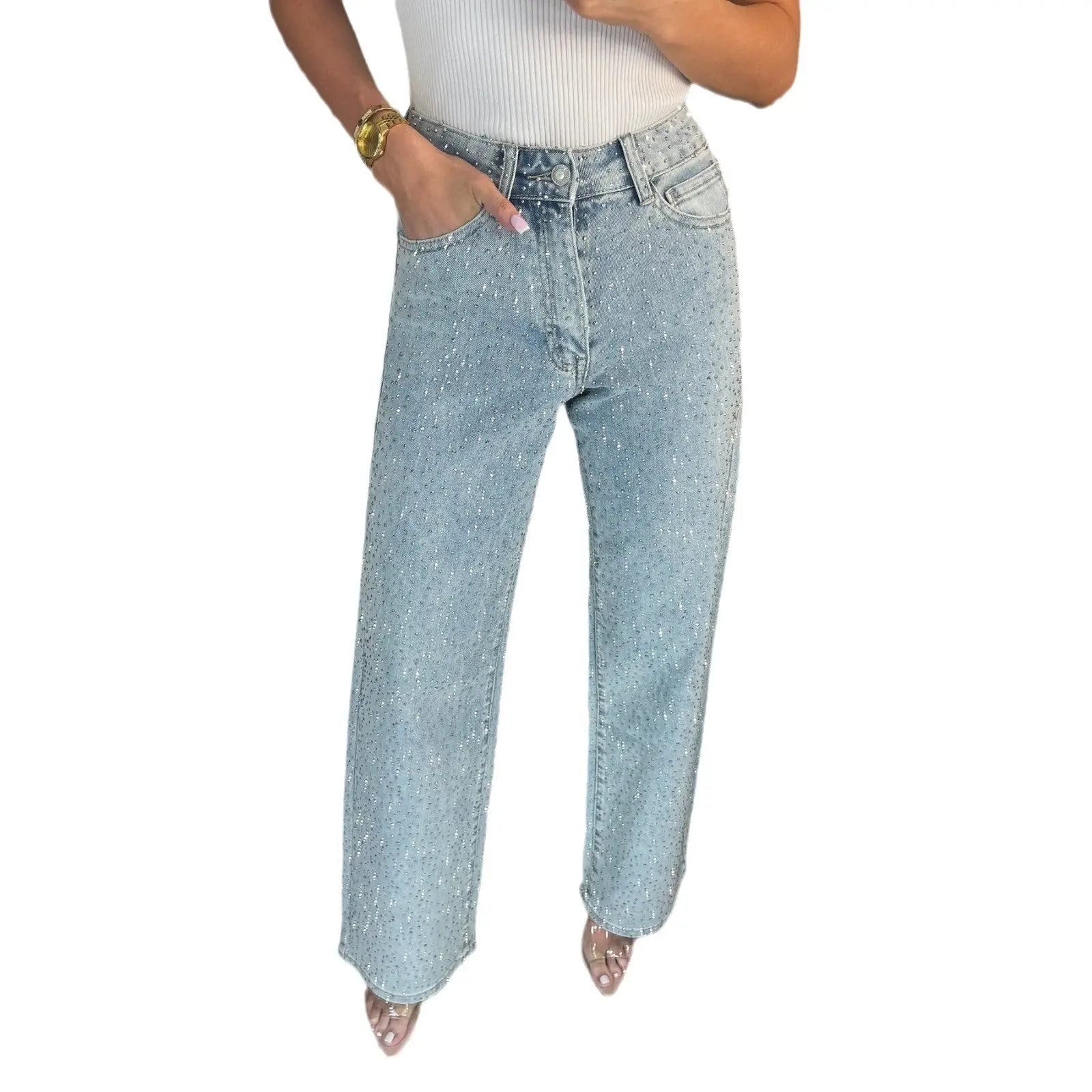 Summer High Waist All-matching Pants Women's Denim 