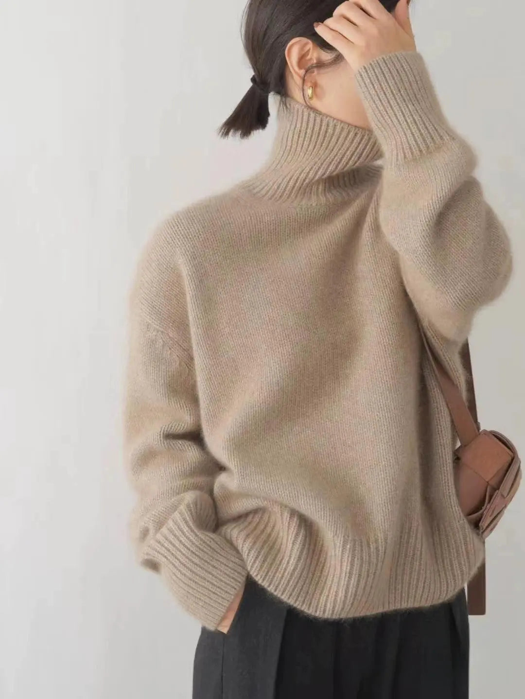 Women's Turtleneck Autumn And Winter Thickening Inner Wear Base Cashmere Sweater Sweater 