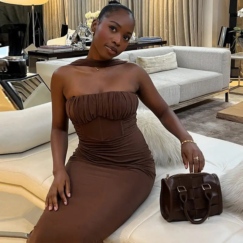 Women's Fashion Dress Tube Top Halter 