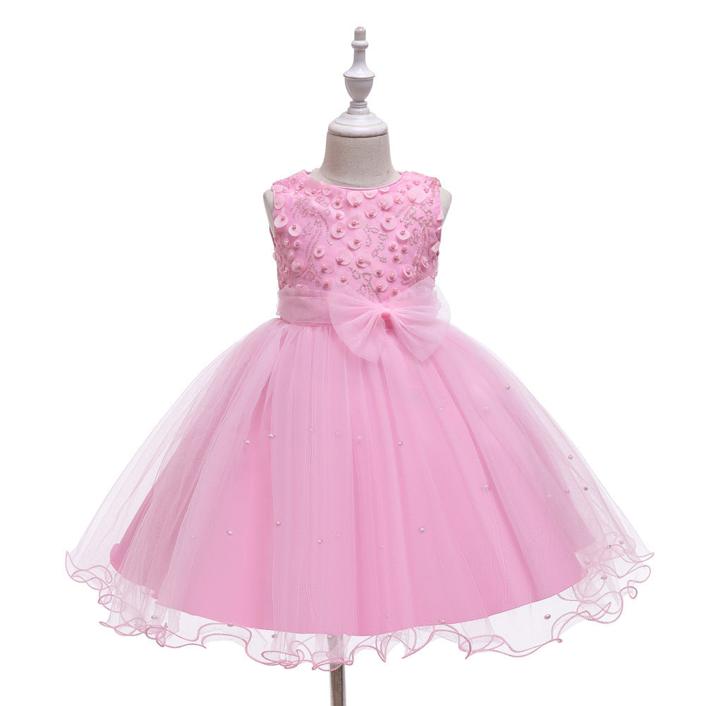 Children's Full Dress Girls' Wedding Dress Princess Tulle Tutu Dress Kindergarten Catwalk Performance Evening Dress