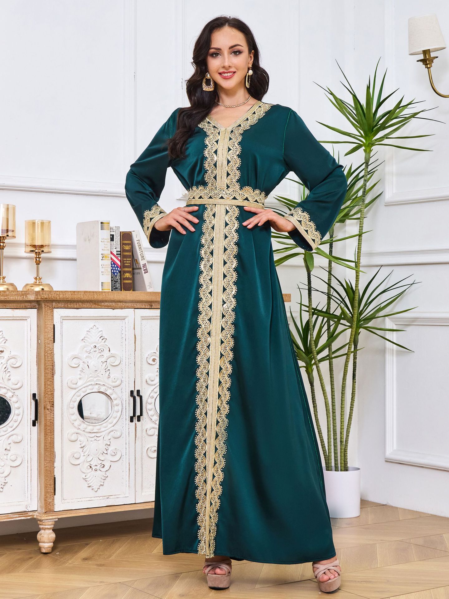 Dubai Abaya Gown Dress With Printed Hot-stone And Embroidered Detailing  Dubai Abaya Gown Dress With Printed Hot-stone And Embroidered Detailing Dubai Abaya Gown Dress With Printed Hot-stone And Embroidered Detailing Dubai Abaya Gown Dress With Printed Hot-stone And Embroidered Detailing Zenzi Style