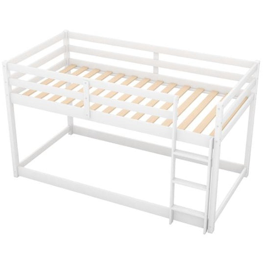 Bunk Bed With Ladder, White