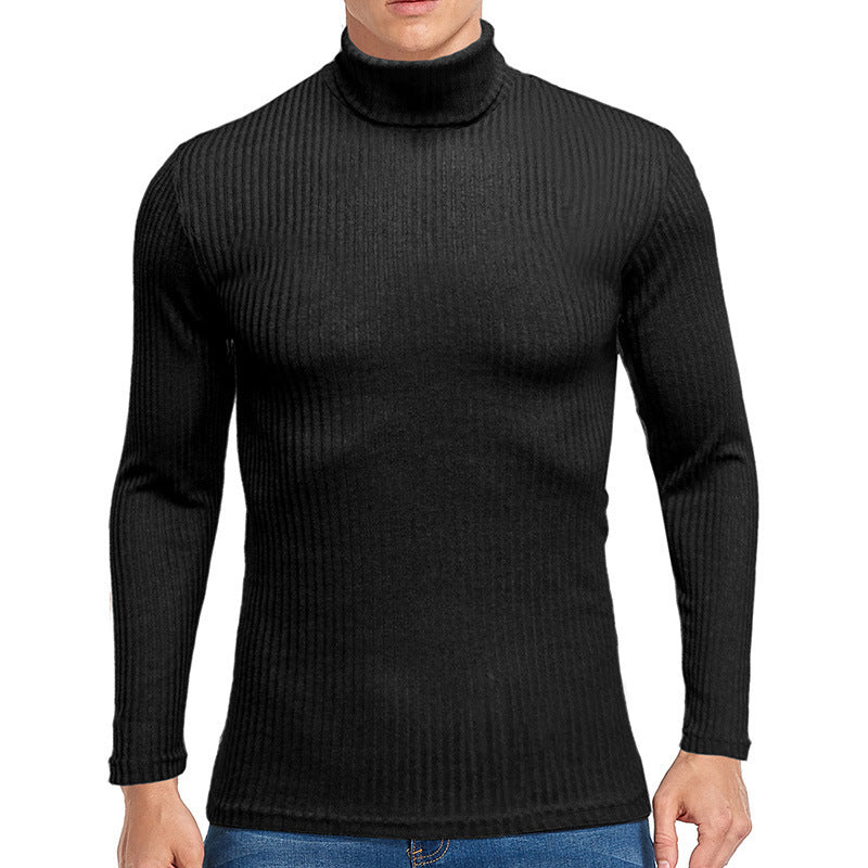 Men's Sweater High-neck Warm Long-sleeved T-shirt Sweater