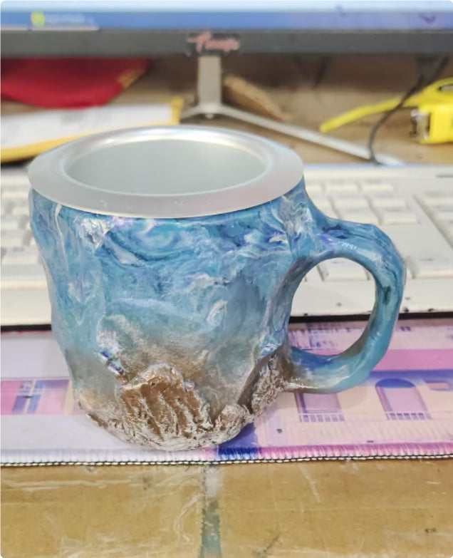 Crystal Coffee Mugs With Handles Elegant Fake Mineral Crystal Cup