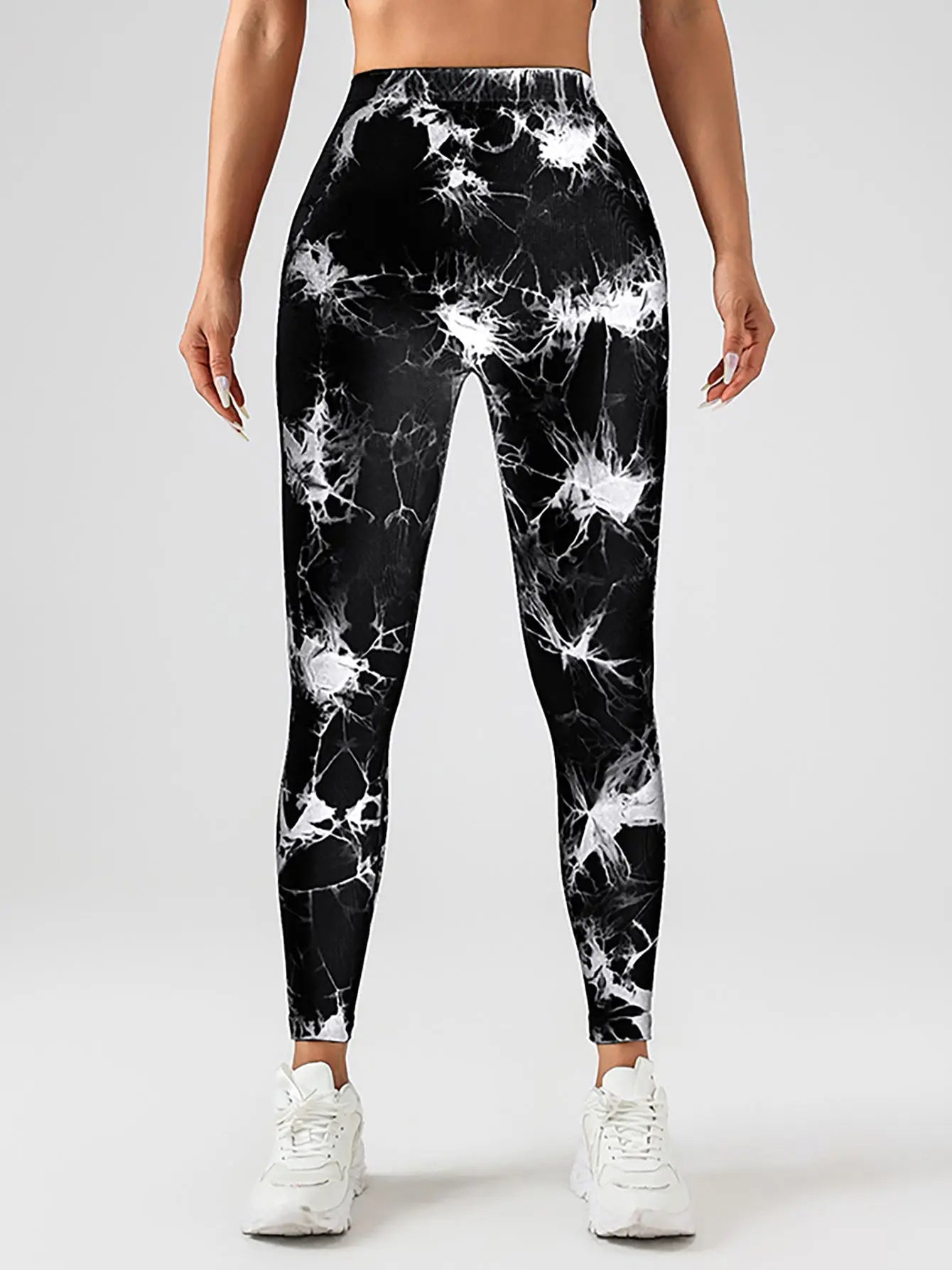 3 Pack Women's Scrunch Workout Leggings, High Waisted Butt Lifting Tie-dye V Back Waist Seamless Gym Yoga Leggings, Workout Leggings For Women Jada Leggings 