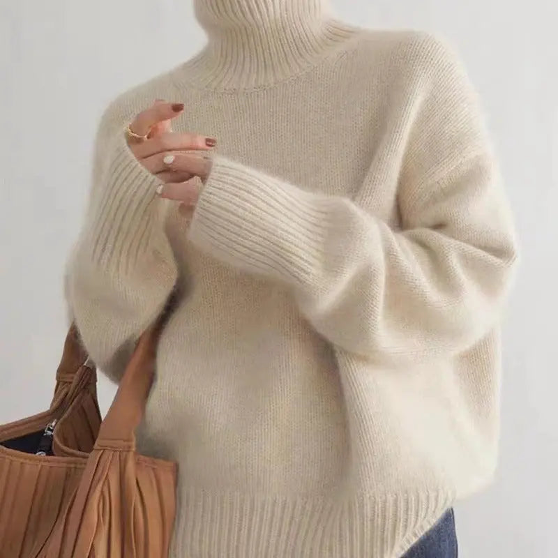 Women's Turtleneck Autumn And Winter Thickening Inner Wear Base Cashmere Sweater Sweater 
